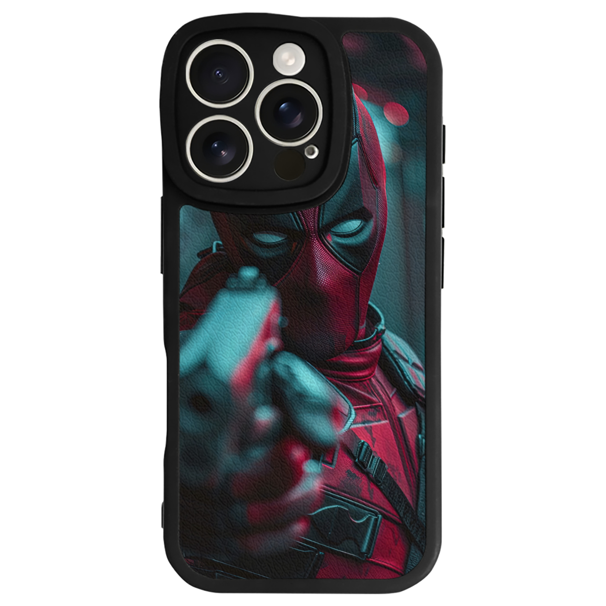 （画像用） Deadpool デッドプール 【iPhone 16シリーズ対応】シリコンスマホケース（レザー調） 材質：シリコン